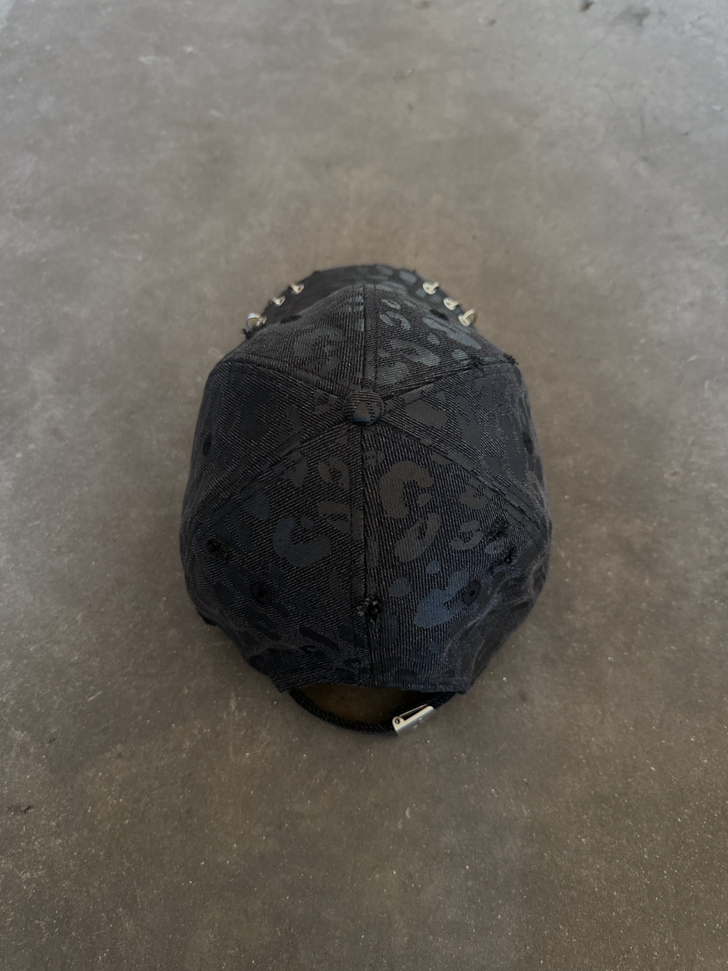 Pierced Leopard Print Hat