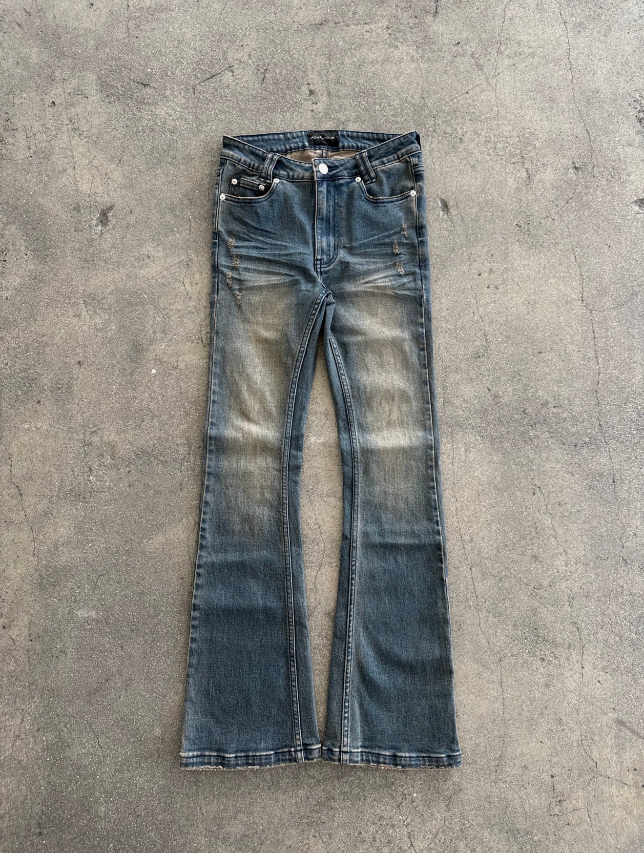 Mud Wash Flared Denim