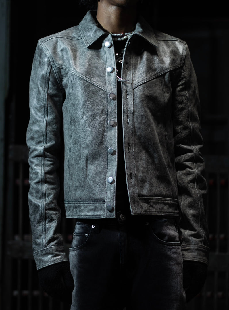 'Slate' Leather Jacket
