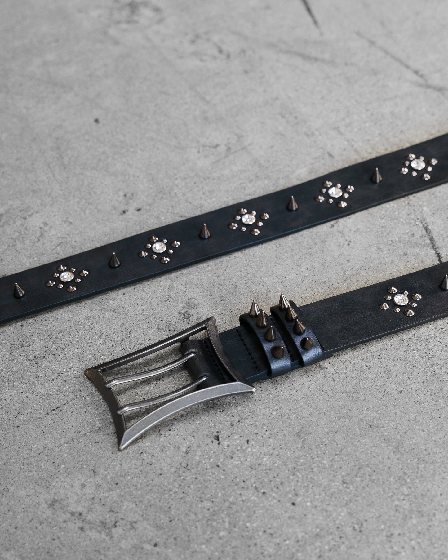 Spiked Gemstone Belt