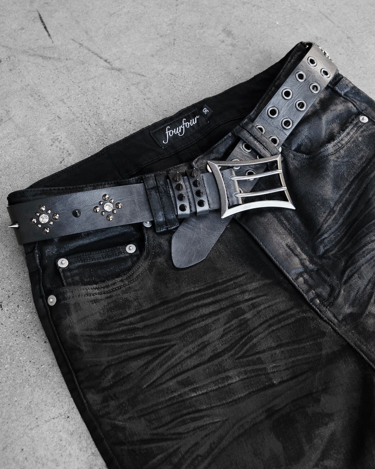 Spiked Gemstone Belt