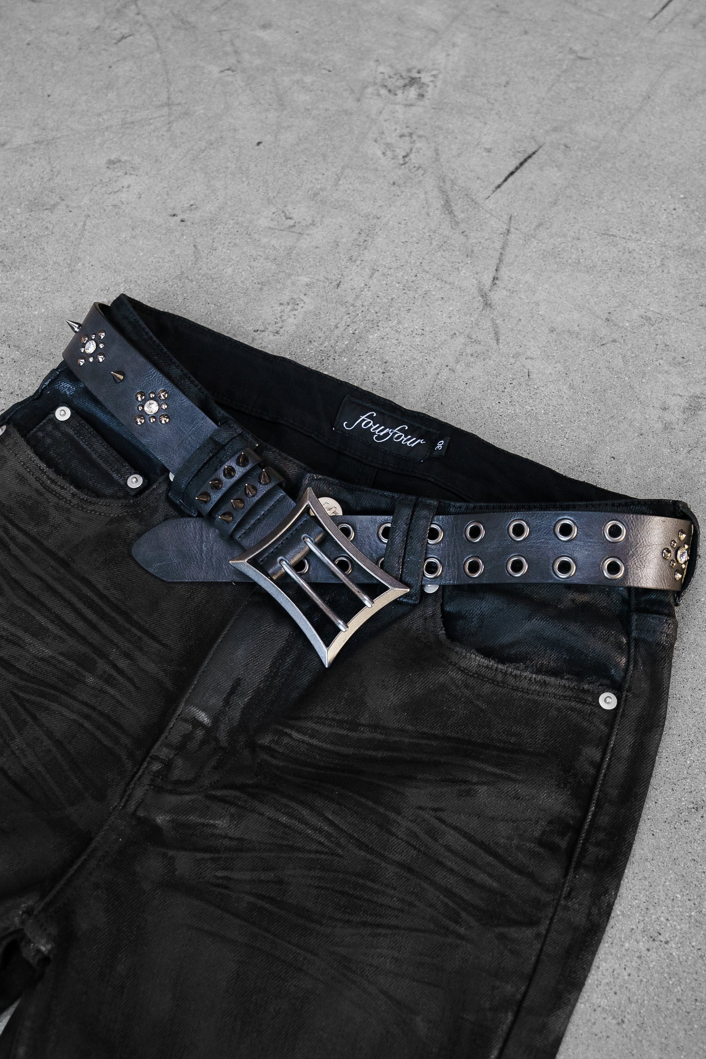 Spiked Gemstone Belt