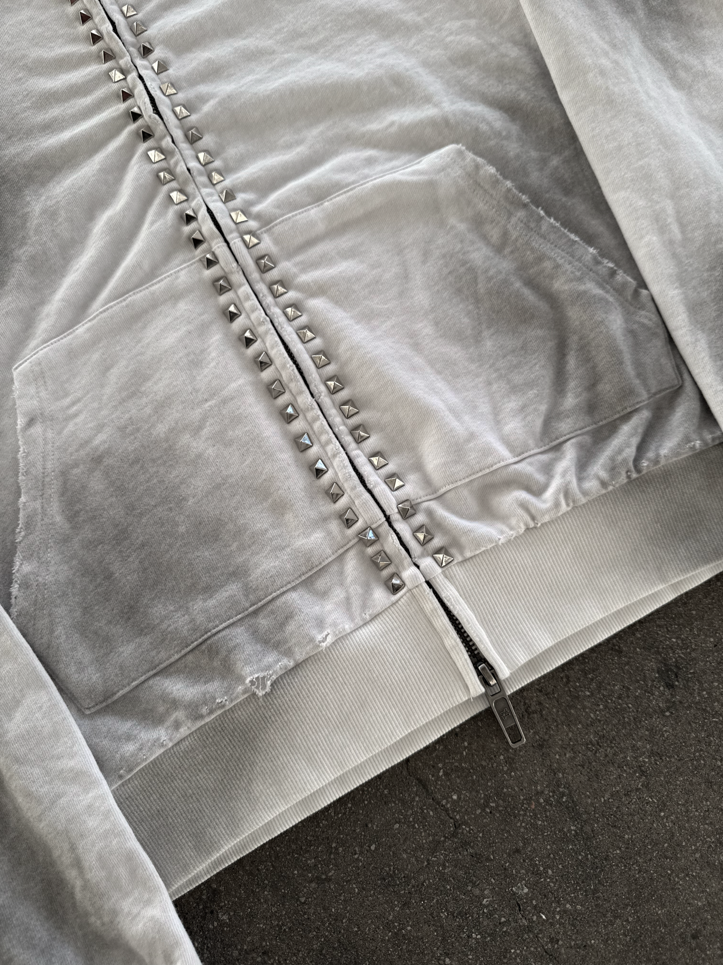 'Smoke' Studded Zip Up