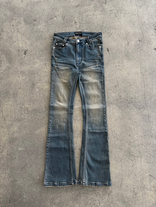 Mud Wash Flared Denim