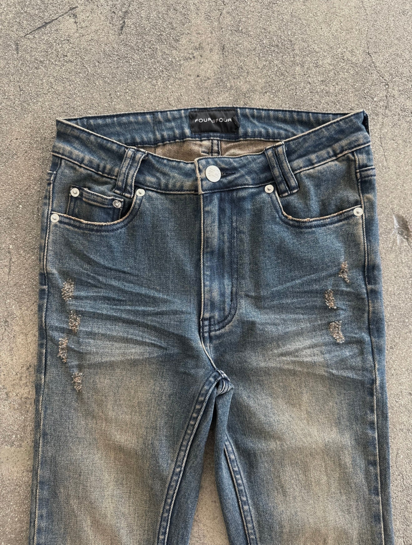 Mud Wash Flared Denim