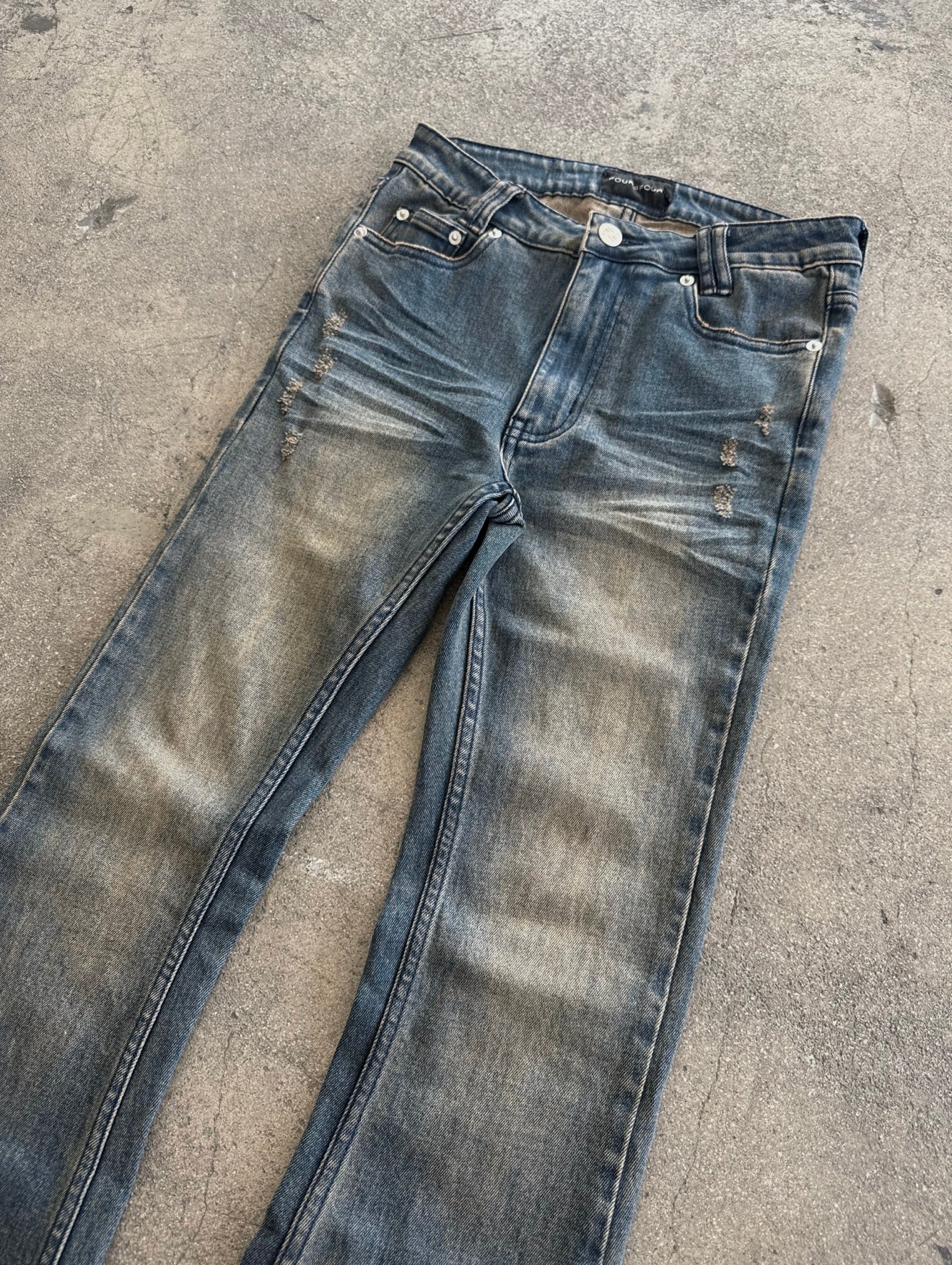 Mud Wash Flared Denim