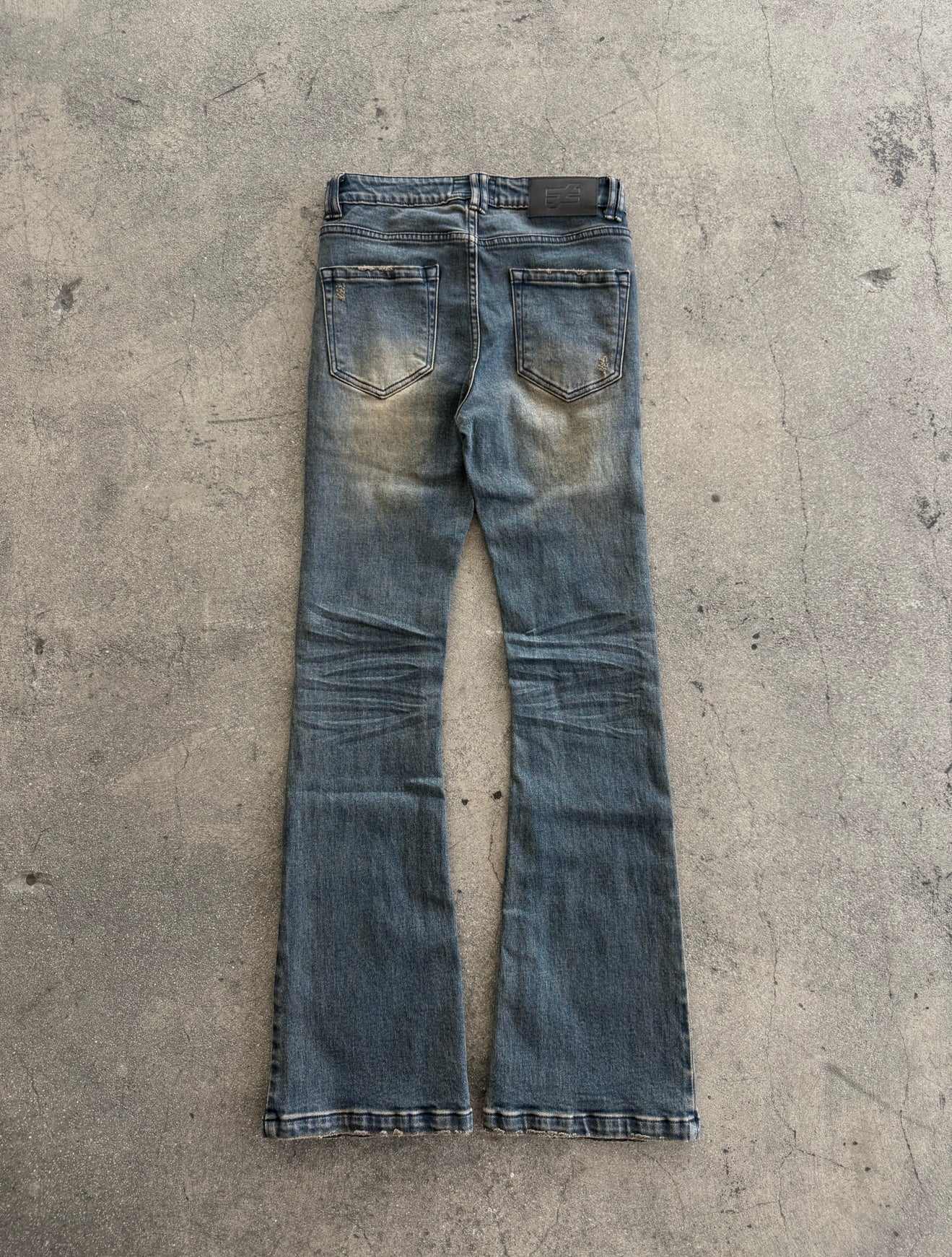 Mud Wash Flared Denim