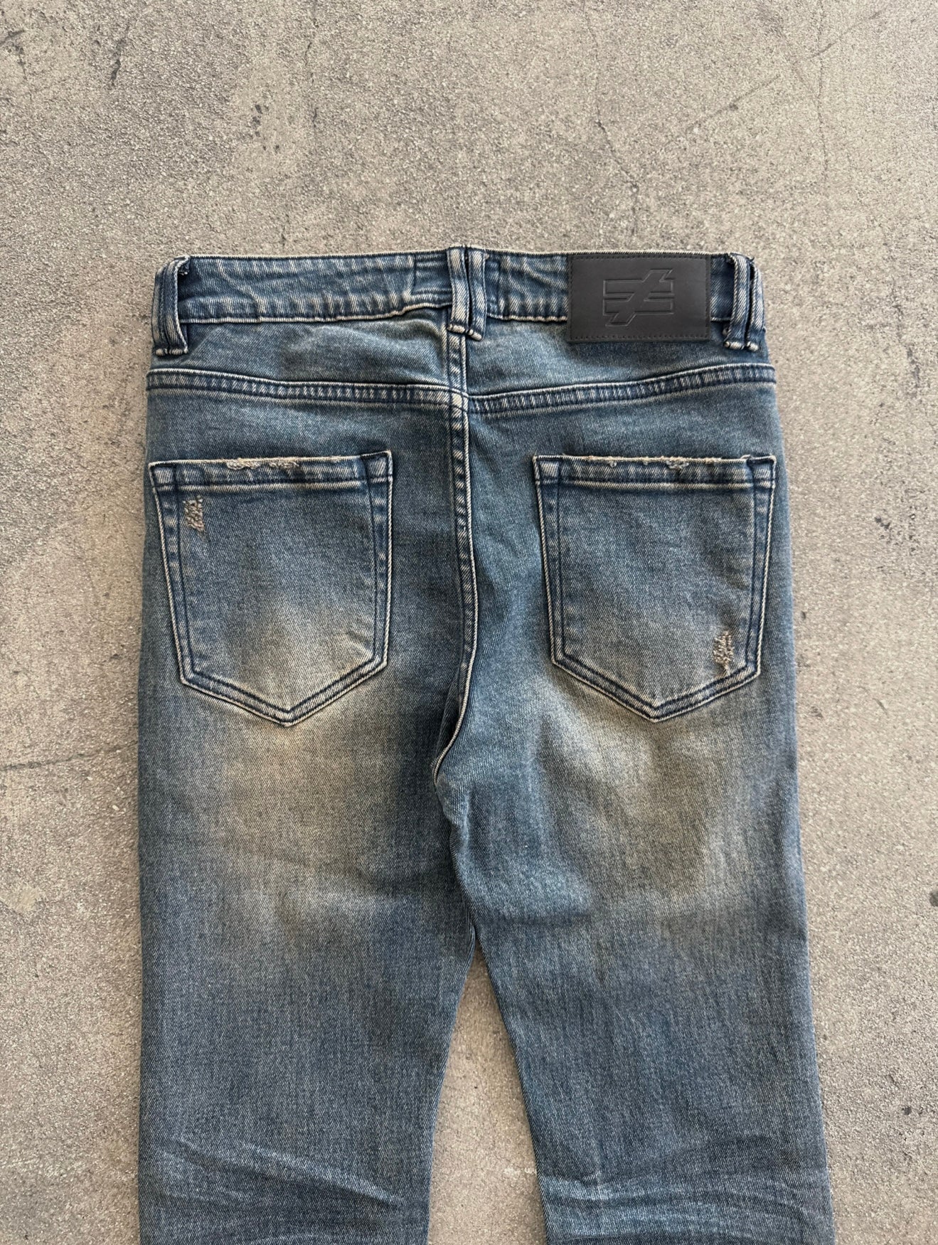Mud Wash Flared Denim