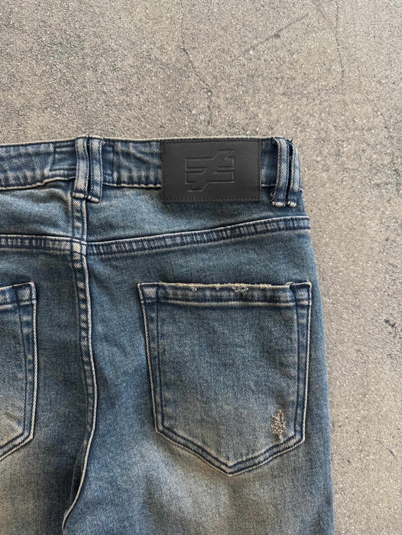 Mud Wash Flared Denim