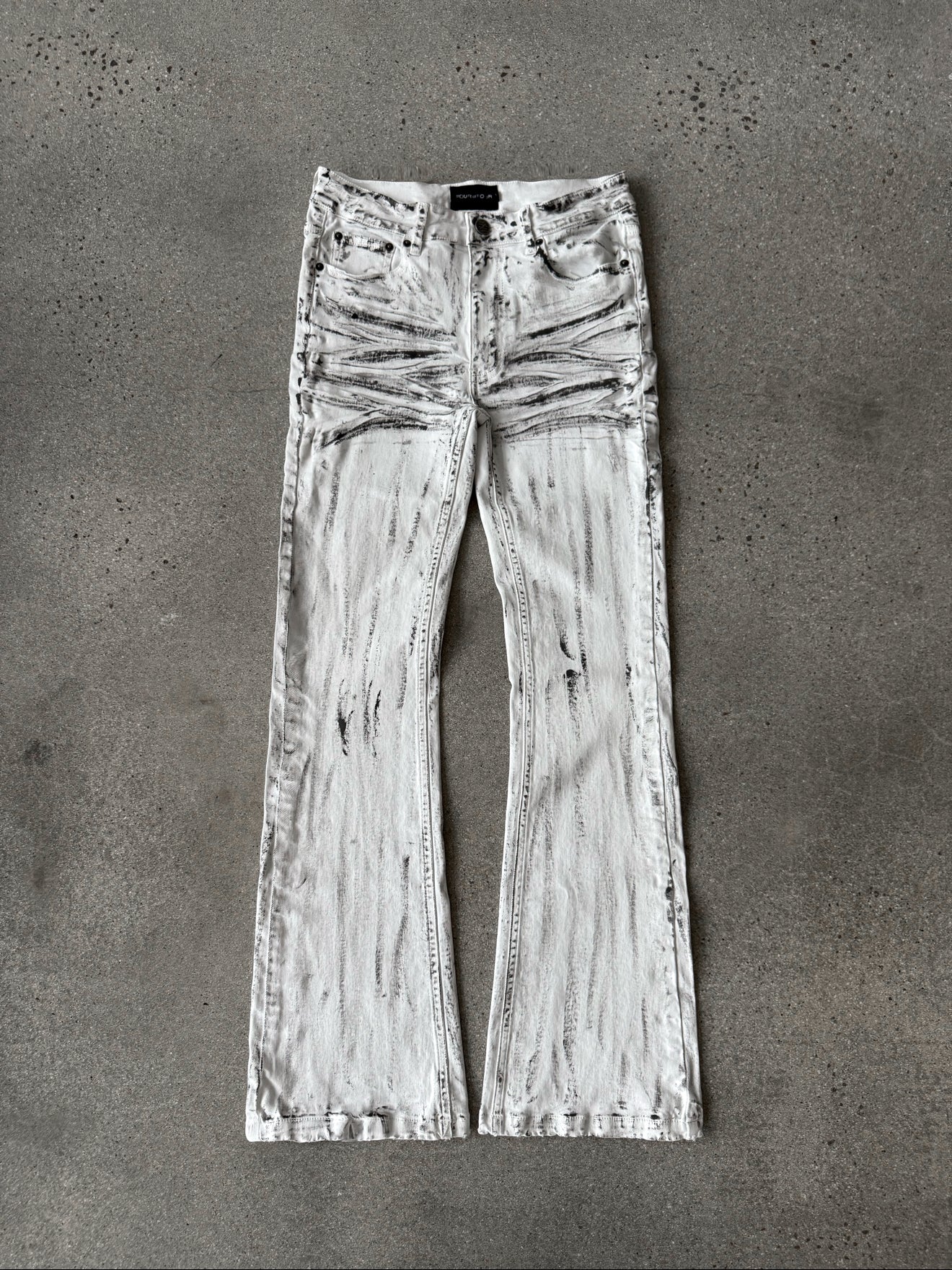 'Ash' Waxed Flared Denim