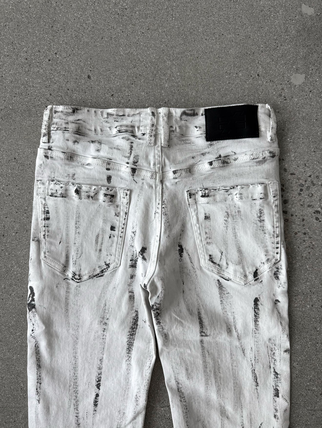 'Ash' Waxed Flared Denim