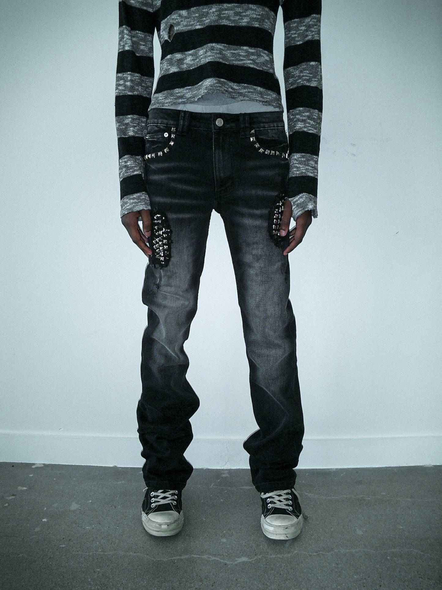 Studded Slim Fit Denim