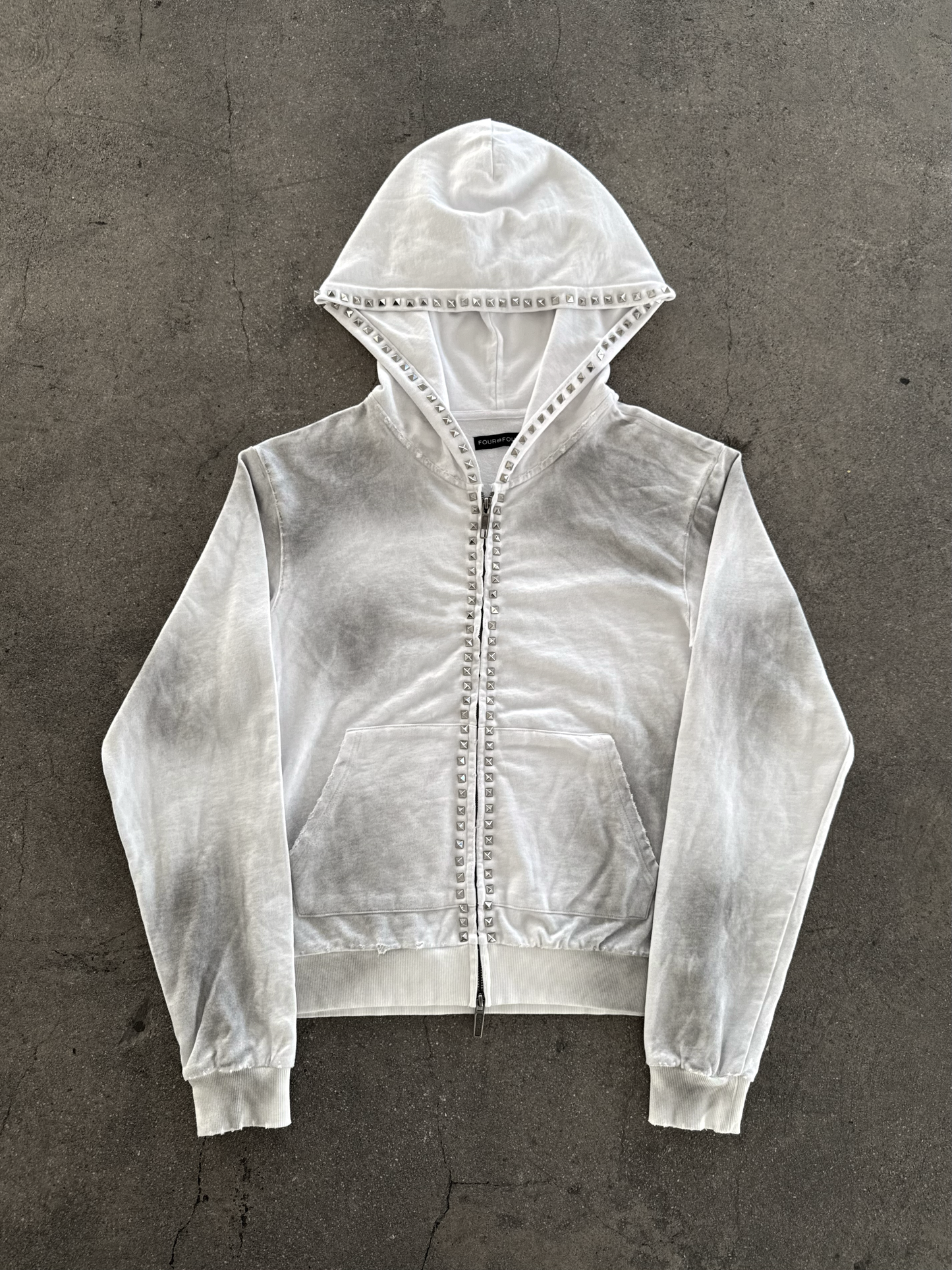 'Smoke' Studded Zip Up