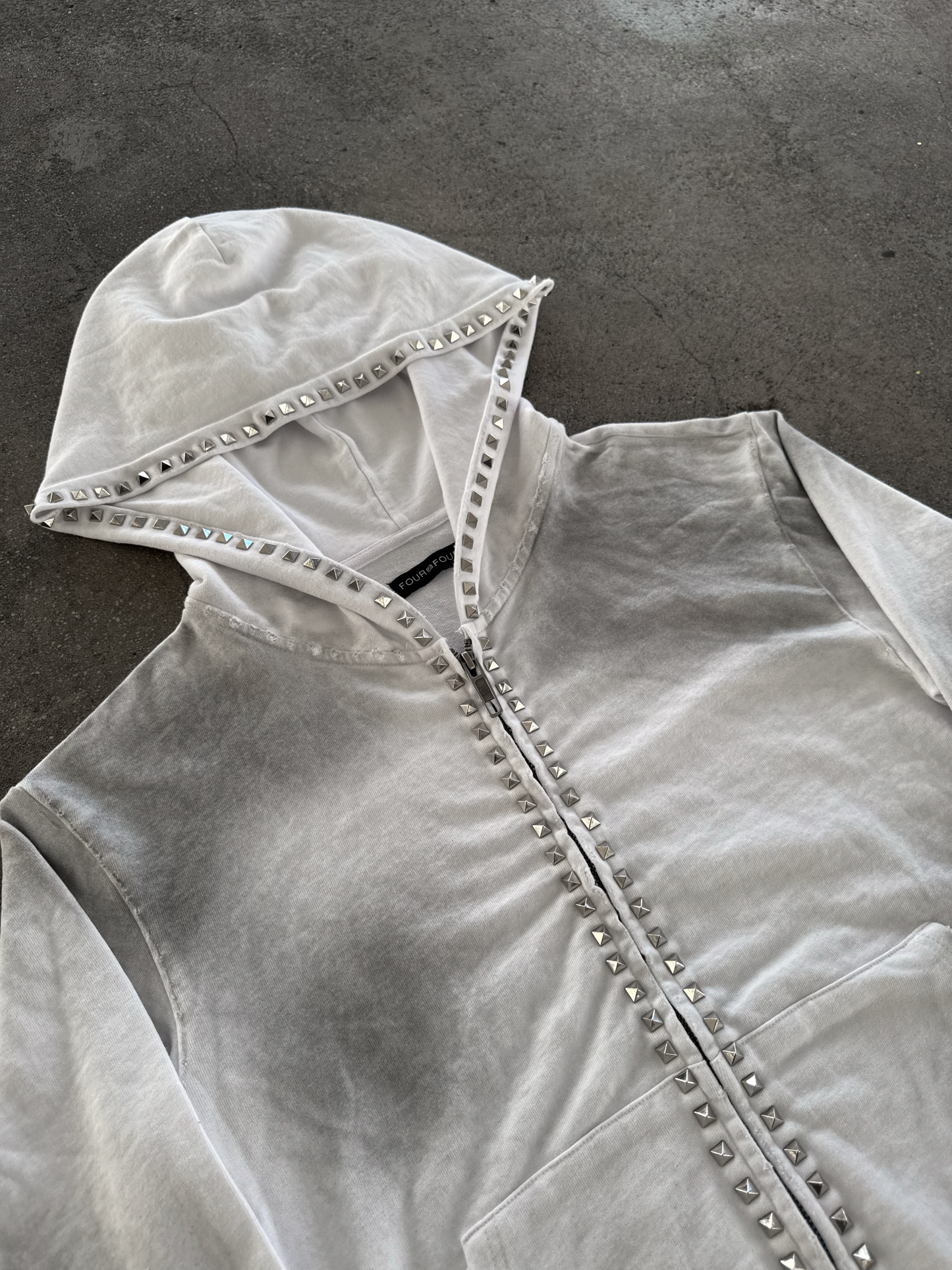 'Smoke' Studded Zip Up
