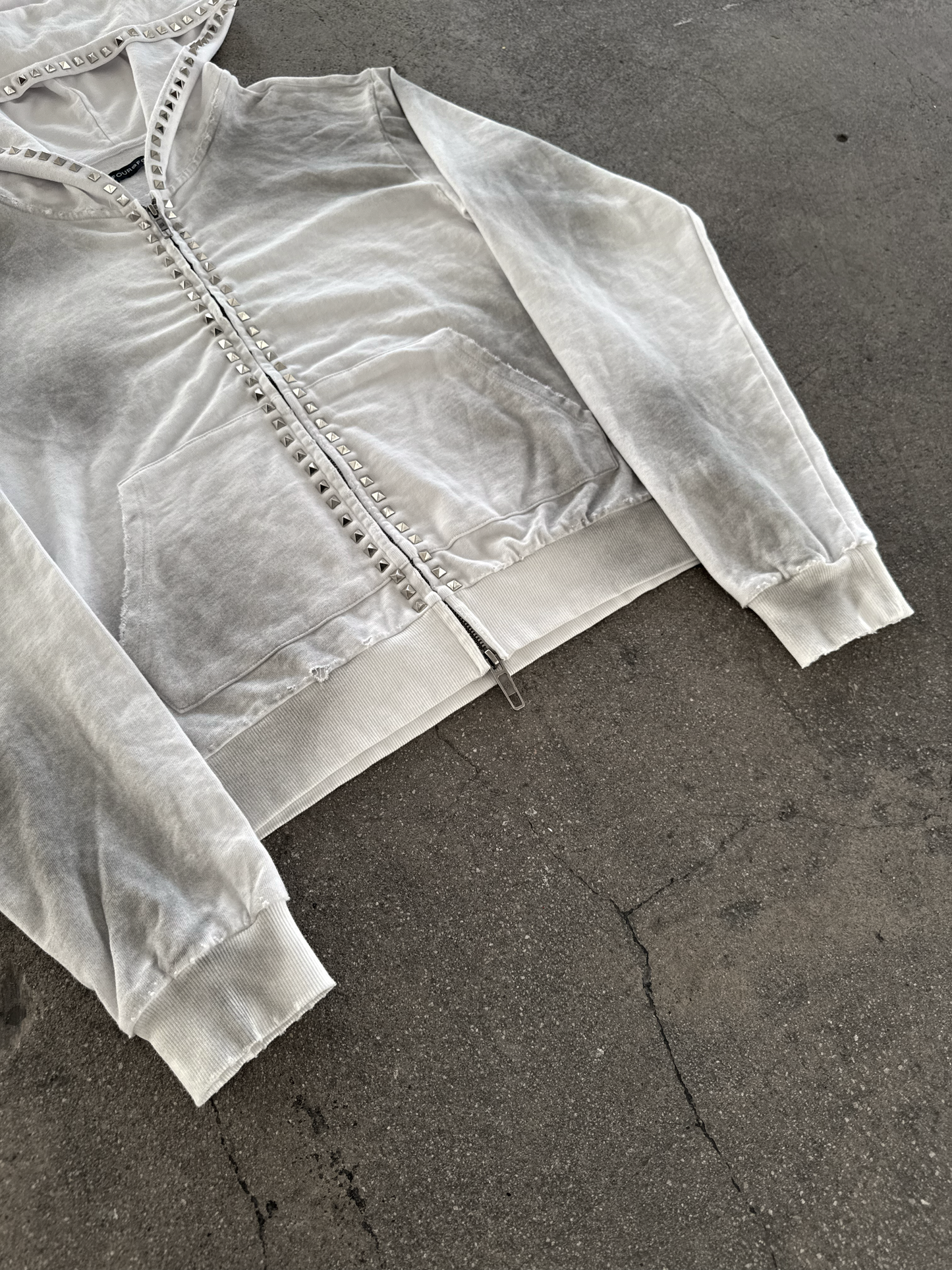 'Smoke' Studded Zip Up